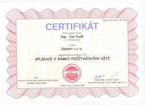 certifikát
