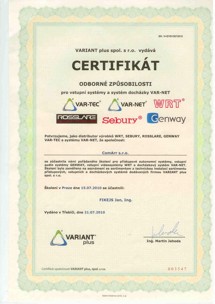 certifikát