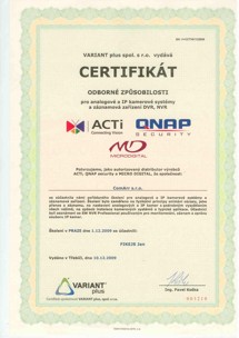 certifikát