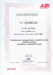 certifikát