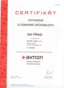 certifikát