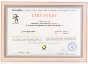 certifikát